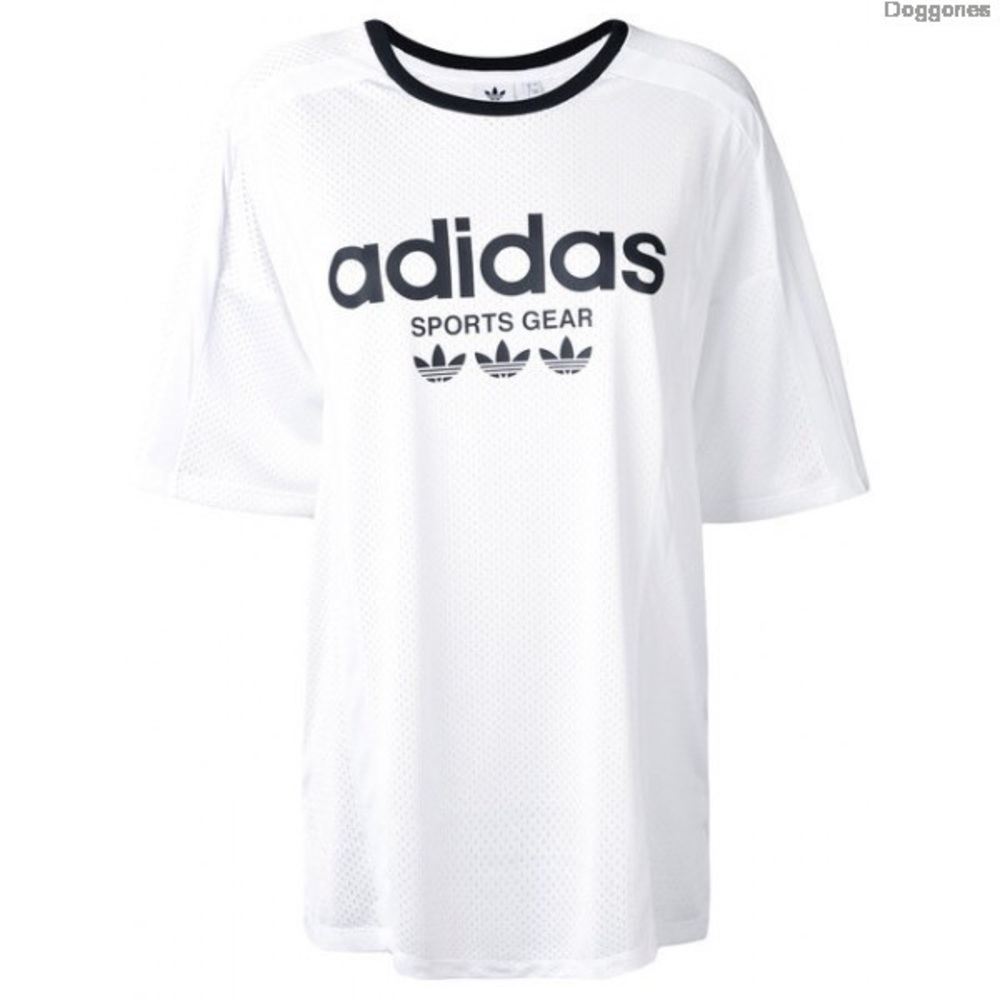 NWOT Adidas White Mesh Tee